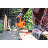BLACK+DECKER BES602-QS, Sierra de calar naranja/Negro
