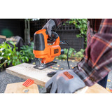BLACK+DECKER BES602-QS, Sierra de calar naranja/Negro