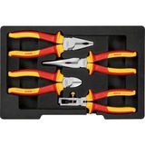 Bosch Juego de alicates VDE Professional, 4 piezas, Set de pinzas rojo/Amarillo