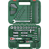 Bosch Juego de herramientas avanzado, 132 piezas, Llave de tubo verde