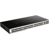 D-Link DGS-1210-48 switch Gestionado L2 Gigabit Ethernet (10/100/1000) 1U Negro, Interruptor/Conmutador plateado/Negro, Gestionado, L2, Gigabit Ethernet (10/100/1000), Bidireccional completo (Full duplex), Montaje en rack, 1U