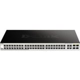 D-Link DGS-1210-48 switch Gestionado L2 Gigabit Ethernet (10/100/1000) 1U Negro, Interruptor/Conmutador plateado/Negro, Gestionado, L2, Gigabit Ethernet (10/100/1000), Bidireccional completo (Full duplex), Montaje en rack, 1U