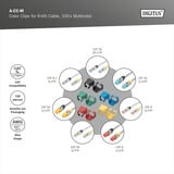 Digitus A-CC-M, Grapas de cable multicolor