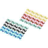 Digitus Clips de colores para cables de parcheo - Mezclados (20 piezas cada uno), Grapas de cable multicolor