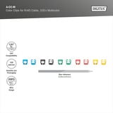 Digitus Clips de colores para cables de parcheo - Mezclados (20 piezas cada uno), Grapas de cable multicolor