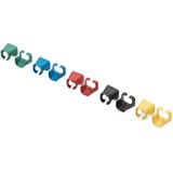 Digitus Clips de colores para cables de parcheo - Mezclados (20 piezas cada uno), Grapas de cable multicolor