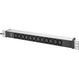 Digitus DN-95426, Regleta negro/Aluminio
