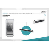 Digitus DN-95426, Regleta negro/Aluminio