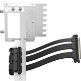 Fractal Design Flex 2 PCIe 4.0 x16 Blanco, soporte + cable de extensión, Cable alargador blanco/Negro