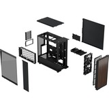 Fractal Design North Charcoal Black TG Dark, Cajas de torre negro/Madera