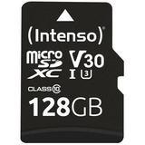 Intenso microSDXC 128GB Class 10 UHS-I Professional - Extended Capacity SD (MicroSDHC) Clase 10, Tarjeta de memoria negro, 128 GB, MicroSDXC, Clase 10, UHS-I, 100 MB/s, 45 MB/s