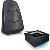 Logitech Bluetooth Audio Receiver 15 m Negro, Adaptador Bluetooth negro, 3,5 mm, A2DP, 15 m, Negro, Corriente alterna, Tipo C