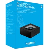 Logitech Bluetooth Audio Receiver 15 m Negro, Adaptador Bluetooth negro, 3,5 mm, A2DP, 15 m, Negro, Corriente alterna, Tipo C