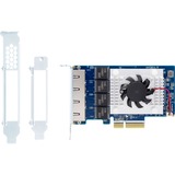 QNAP QXG-5G4T-111C adaptador y tarjeta de red Interno Ethernet 5000 Mbit/s, Adaptador de red Interno, Alámbrico, PCIe, Ethernet, 5000 Mbit/s, Azul