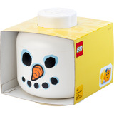Room Copenhagen Cabeza de almacenamiento LEGO "Muñeco de nieve", grande, Caja de depósito blanco