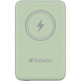 Verbatim Charge 'n' Go Polímero de litio 10000 mAh Cargador inalámbrico Verde, Banco de potencia verde claro, 10000 mAh, Polímero de litio, Quick Charge 3.0, Cargador inalámbrico, Verde