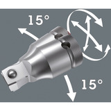 Wera 8100 SA 15 Juego de carracas Zyklop Comfort, 1/4", Kit de herramientas negro/Verde