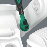 Wera 8100 SA 15 Juego de carracas Zyklop Comfort, 1/4", Kit de herramientas negro/Verde