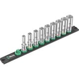 Wera Barra magnética para dados B Deep 1 Juego de dados para llave de vaso 3/8", Llave de tubo negro/Verde