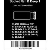 Wera Barra magnética para dados B Deep 1 Juego de dados para llave de vaso 3/8", Llave de tubo negro/Verde