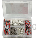 fischer EasyDIY Box Decoración EasyHook+Tornillo, Pasador verde claro/Rojo