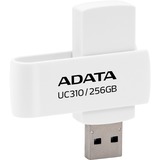 ADATA UC310 unidad flash USB 256 GB USB tipo A 3.2 Gen 1 (3.1 Gen 1) Blanco, Lápiz USB blanco, 256 GB, USB tipo A, 3.2 Gen 1 (3.1 Gen 1), 100 MB/s, Girar, Blanco