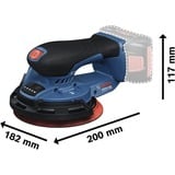 Bosch Lijadora excéntrica a batería GEX 18V-150-3 Professional solo, 18Volt, Lijadora orbital azul