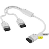 Corsair iCUE LINK Cable en Y, 600mm, recto, Cable Y blanco
