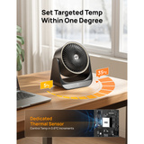 DREO Calefactor 714S, Termoventiladores negro