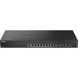 D-Link DMS-1250-12/E switch Gestionado L2 10G Ethernet (100/1000/10000) Negro, Interruptor/Conmutador negro, Gestionado, L2, 10G Ethernet (100/1000/10000), Montaje en rack