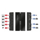 DeLOCK 11494 interruptor automatizado, Conmutador USB 0,48 Gbit/s, Negro, Plástico, 106 mm, 56 mm, 25 mm