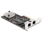 DeLOCK Tarjeta PCI Express x2 a 2 x RJ45, Adaptador de red 