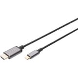 Digitus Cable adaptador USB-C a HDMI A, 4K @ 30HZ negro