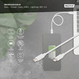 Digitus Cable de datos/carga USB 2.0 USB-C > Lightning, certificado MFI blanco