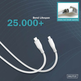 Digitus Cable de silicona USB 2.0 USB-C > Lightning, certificado MFI blanco