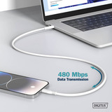 Digitus Cable de silicona USB 2.0 USB-C > Lightning, certificado MFI blanco