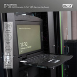 Digitus Consola KVM LCD HD modular con TFT de 17" y 1 puerto VGA, Switch KVM negro