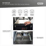 Digitus Consola KVM LCD HD modular con TFT de 17" y 1 puerto VGA, Switch KVM negro