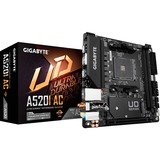 GIGABYTE A520I Placa base AC - Soporta CPUs AMD Ryzen 5000 Series AM4, 6 fases de VRM digital, hasta 5300MHz DDR4 (OC), 1xPCIe 3.0 M.2, WIFI, GbE LAN, USB 3.2 Gen1 6 fases de VRM digital, hasta 5300MHz DDR4 (OC), 1xPCIe 3.0 M.2, WIFI, GbE LAN, USB 3.2 Gen1, AMD, Zócalo AM4, AMD Ryzen 3000 Series, Zócalo AM4, 64 GB, DDR4-SDRAM