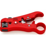 KNIPEX 16 60 06 SB Rojo pelacable, Herramienta de pelado / decapado De plástico, Rojo, 12,5 cm, 100 g