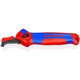 KNIPEX Cuchillo pelacables 16 50 145 SB, Herramienta de pelado / decapado rojo/Azul