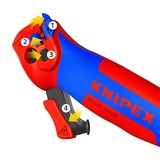 KNIPEX Cuchillo pelacables 16 50 145 SB, Herramienta de pelado / decapado rojo/Azul