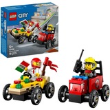 LEGO Pack de Coches de Carreras: Pizza vs. Camión de Bomberos, Juegos de construcción Juego de construcción, 5 año(s), Plástico, 70 pieza(s), 119 g