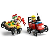 LEGO Pack de Coches de Carreras: Pizza vs. Camión de Bomberos, Juegos de construcción Juego de construcción, 5 año(s), Plástico, 70 pieza(s), 119 g
