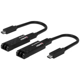 Lindy 43312 tarjeta y adaptador de interfaz LC, Cable alargador negro, USB Tipo C, LC, Masculino, LC, Negro, 100 m