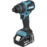 Makita Taladro atornillador a batería con sistema de cabezal intercambiable DDF491RTJ, 18 Voltios, Taladro/destornillador azul/Negro