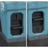 Makita Taladro atornillador a batería con sistema de cabezal intercambiable DDF491RTJ, 18 Voltios, Taladro/destornillador azul/Negro