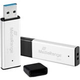 MediaRange Alto rendimiento 64 GB, Lápiz USB plateado/Negro