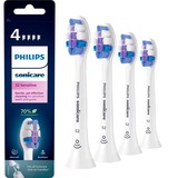 Philips S2 Sensitive HX6054/10 Pack de 4 cabezales blancos de cepillos Sonicare, Cabezal de cepillo blanco/Lila, 4 pieza(s), Blanco, 3 mes(es), Extrasuave, Philips, DiamondClean, DiamondClean 9000, DiamondClean Smart, EasyClean, Essence+, ExpertClean,...