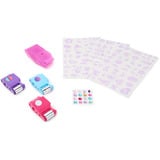 Spin Master COOL MAKER - SHIMMER ME BODY ART - KIT TATUAJES TEMPORALES NIÑAS: 3 Hojas de Calcomanías con 135 Diseños de Tatuajes Metalizados, Rodillo Aplicador y Gemas para Decorar - Regalos Niñas 7 años +, Manualidades 